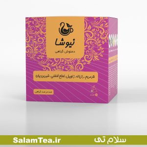 دمنوش 5 گیاه خارمریم، رازیانه، زنجبیل، نعناع فلفلی و شیرین بیان نیوشا (12 عددی مثلثی)