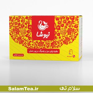 مخلوط چای سبز و جنسینگ و پودر عسل نیوشا (20 عددی)